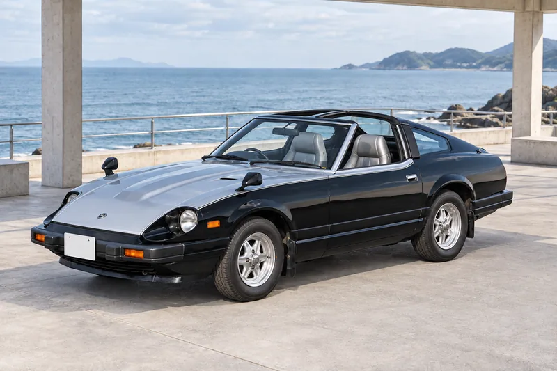 Двухместный 280Z-T с крышей T-top: съёмные секции разделены продольной перемычкой. Иллюстрация, не архивный снимок.