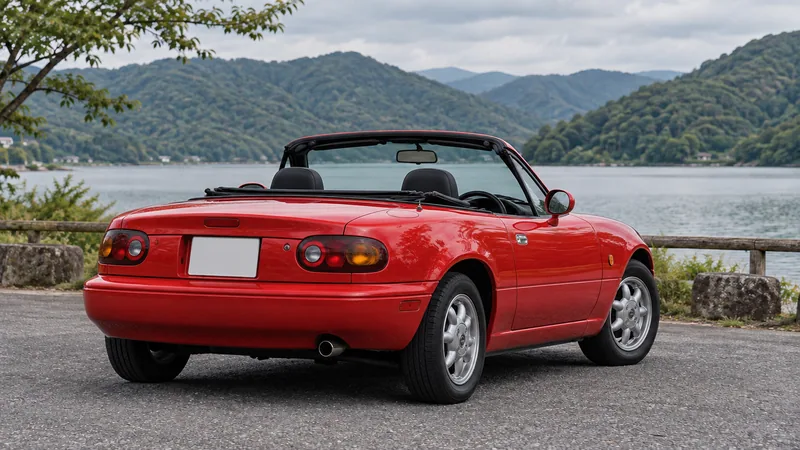 MX-5 NA со сложенной крышей. Иллюстрация общего облика, не документ комплектации редкой версии.