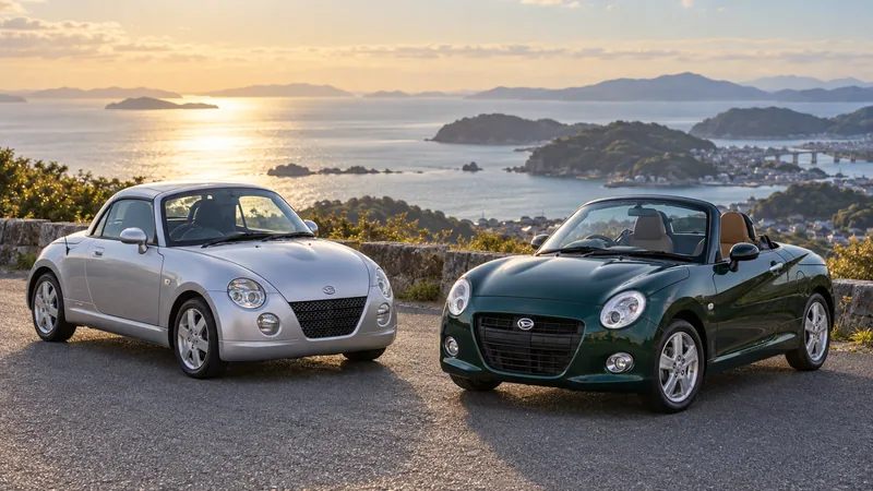 Daihatsu Copen L880K и LA400K Cero на японском побережье