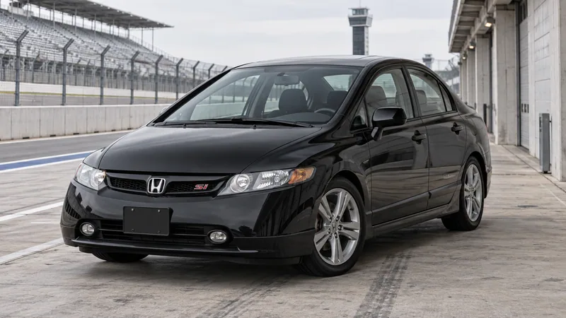 Чёрный Honda Civic Si FA5 восьмого поколения