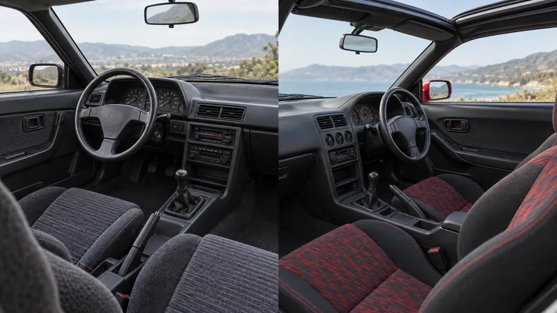 Салоны Honda CR-X второго поколения и Honda CR-X del Sol