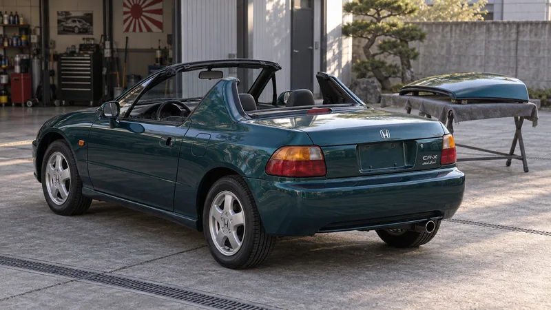 Honda CR-X del Sol со снятой панелью крыши