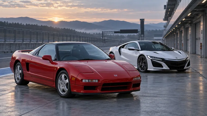 Honda NSX первого поколения NA1 и второго поколения NC1