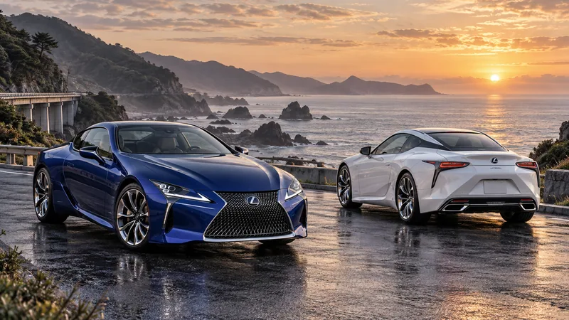 Lexus LC 500 и LC 500h на японской прибрежной дороге