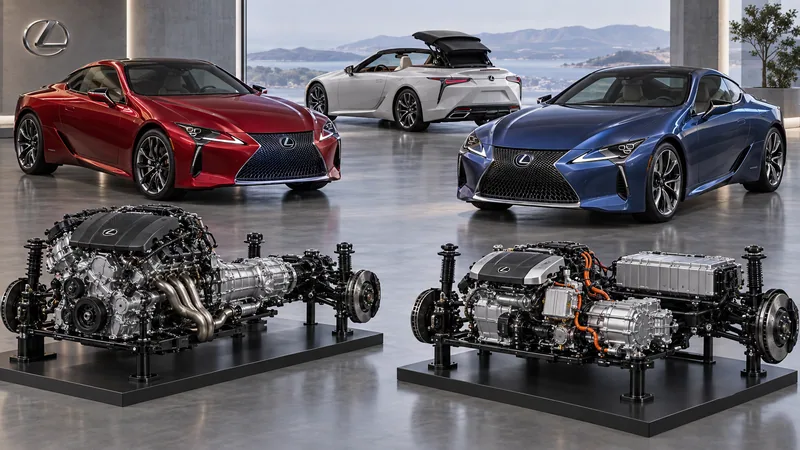 Lexus LC 500, LC 500h и Convertible с силовыми установками