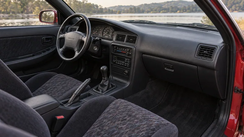 Салон Mazda MX-6 второго поколения с механической коробкой