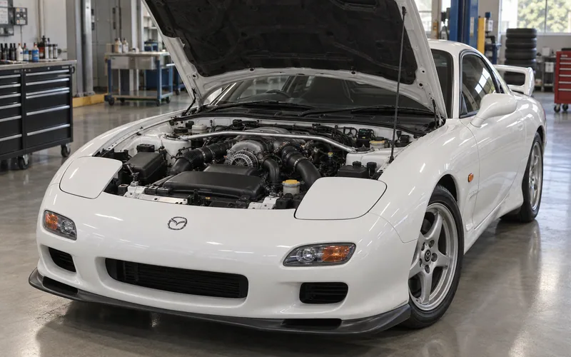 Моторный отсек Mazda RX-7 FD3S с 13B-REW