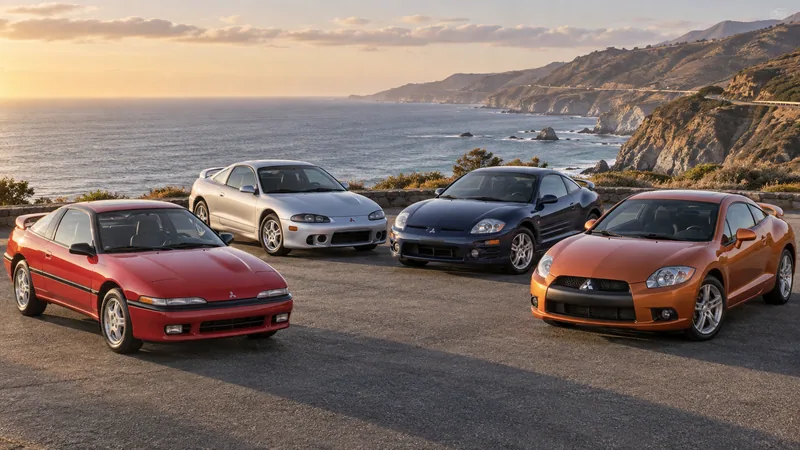 Четыре поколения Mitsubishi Eclipse в заводском облике