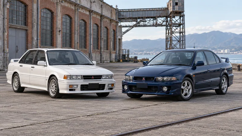 Mitsubishi Galant VR-4 E39A и EC5A рядом