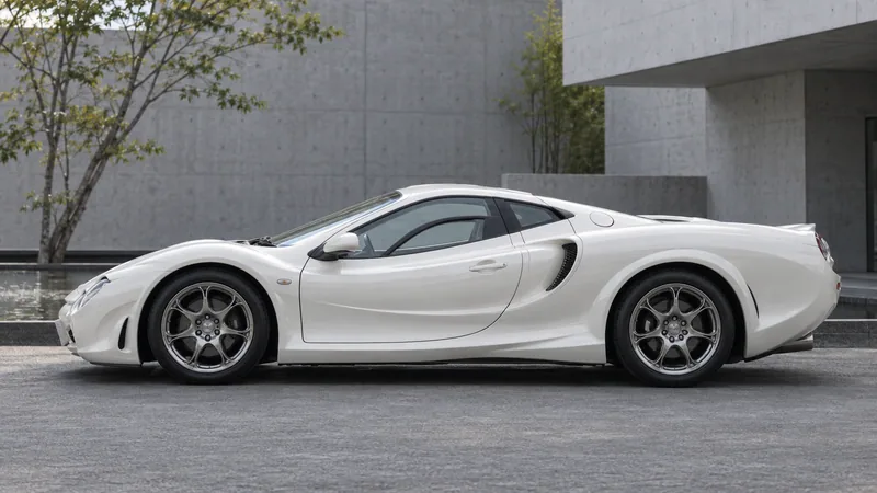 Белый Mitsuoka Orochi в профиль