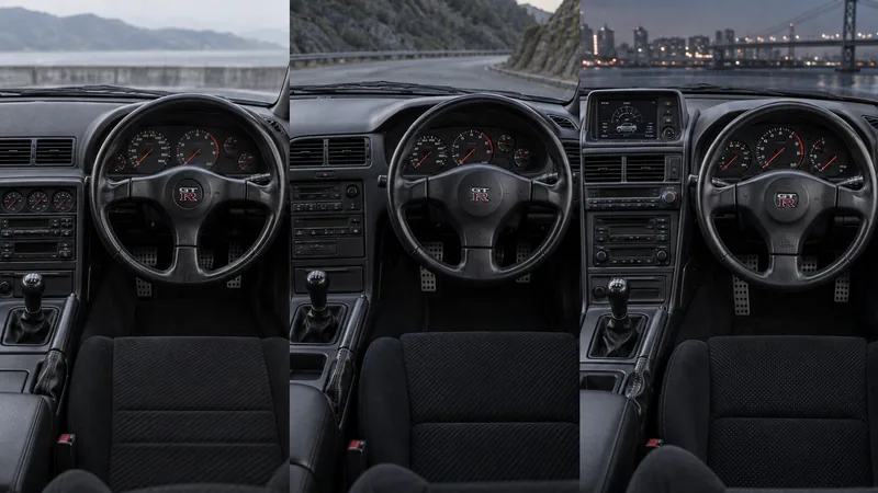 Праворульные салоны Nissan Skyline GT-R R32, R33 и R34