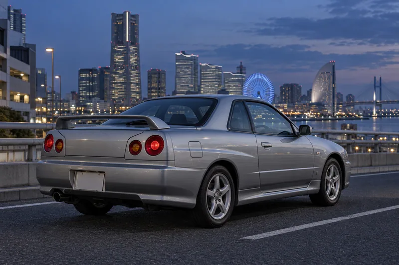 Nissan Skyline ER34 25GT Turbo в заводском облике, вид сзади