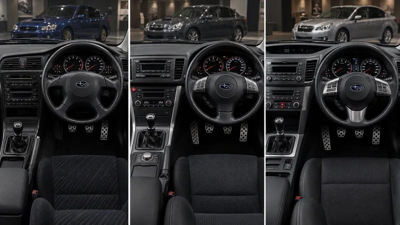 Салоны Subaru Legacy B4 трёх поколений