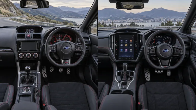 Салоны Subaru WRX STI VA с 6MT и WRX VB с SPT
