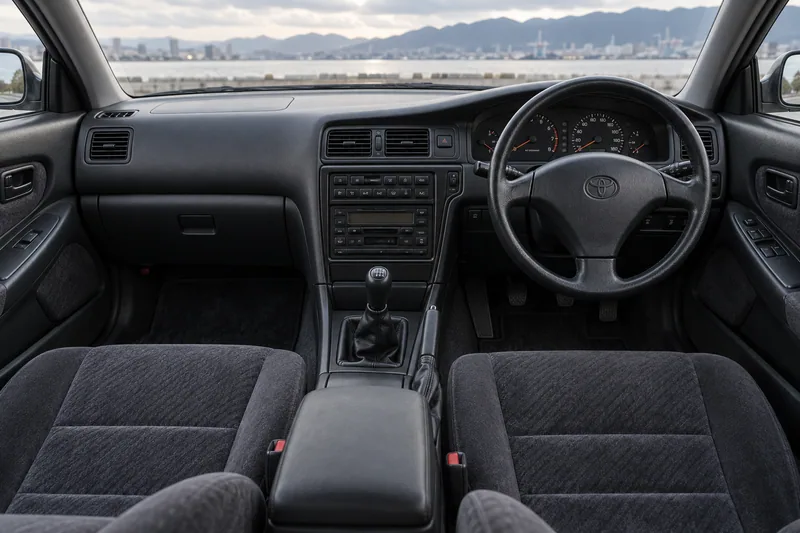 Праворульный салон Toyota Chaser X100 с механической коробкой