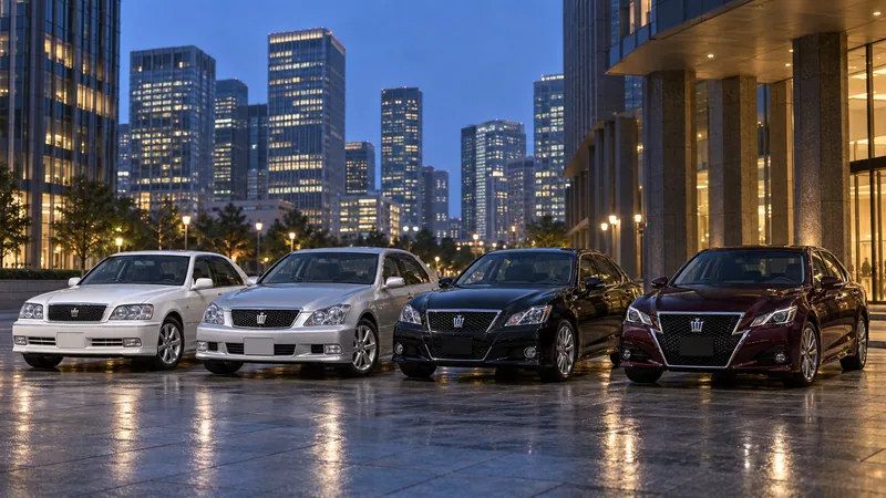 Четыре поколения Toyota Crown Athlete S170, S180, S200 и S210