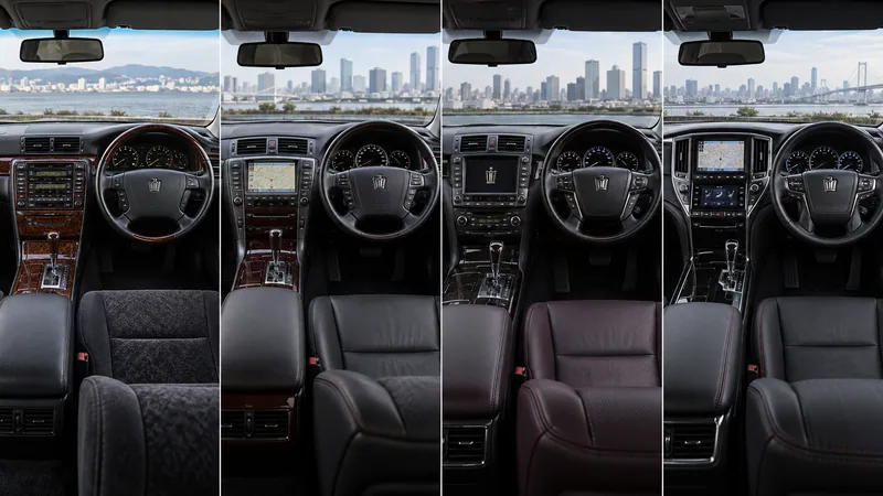 Интерьеры Toyota Crown Athlete S170, S180, S200 и S210
