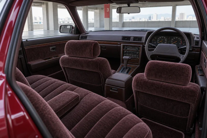 Праворульный салон Toyota Mark II конца 1980-х годов