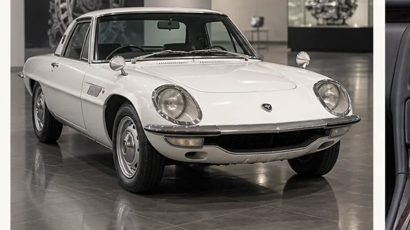 Белая Mazda Cosmo Sport 110S