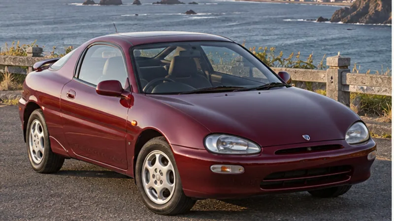 Бордовая Mazda MX-3 поколения EC