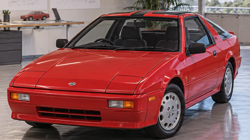 Красная Nissan EXA KEN13