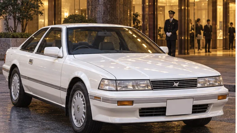 Белая Toyota Soarer Z20