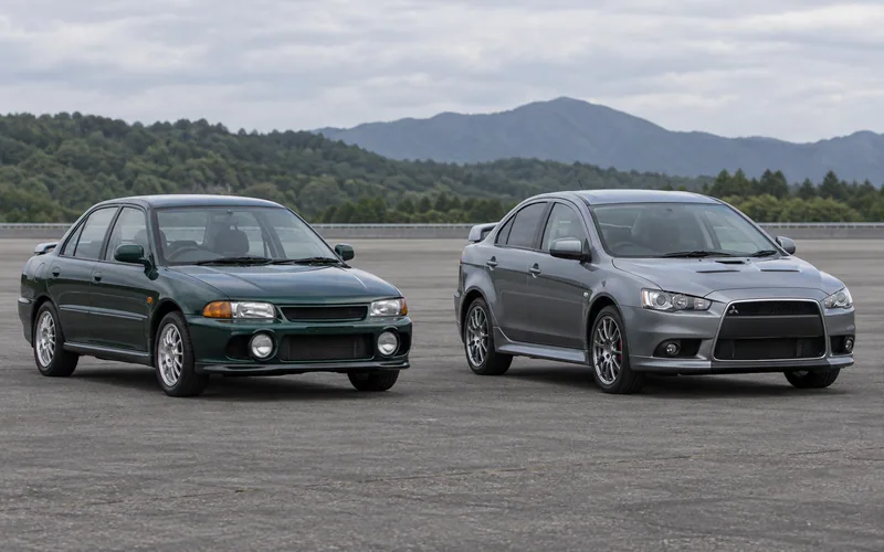 Ранний Mitsubishi Lancer GSR и поздний Lancer Ralliart