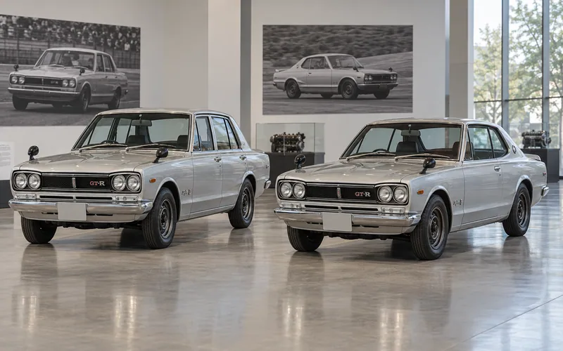 Четырёхдверный и двухдверный Nissan Skyline GT-R C10
